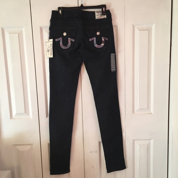 NWT {TRUE RELIGION} Skinny Flaps Jeans 28 - Picture 1 of 8